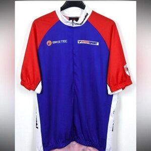 Men’s Dryfit Workout Jersey - Cycling Jersey - Size XL - Blue / Red - NWT